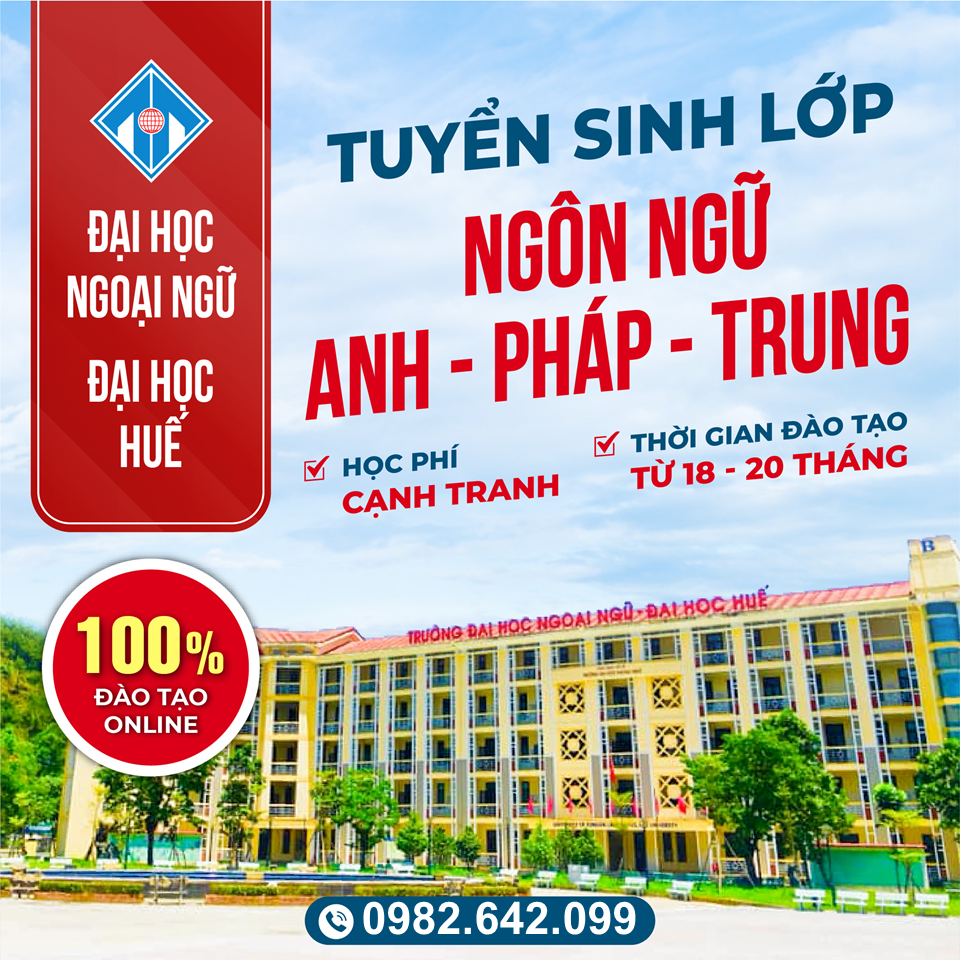 Tuyển Sinh Cử Nhân Ngôn Ngữ Anh Online, Trung, Pháp (Văn Bằng 2)